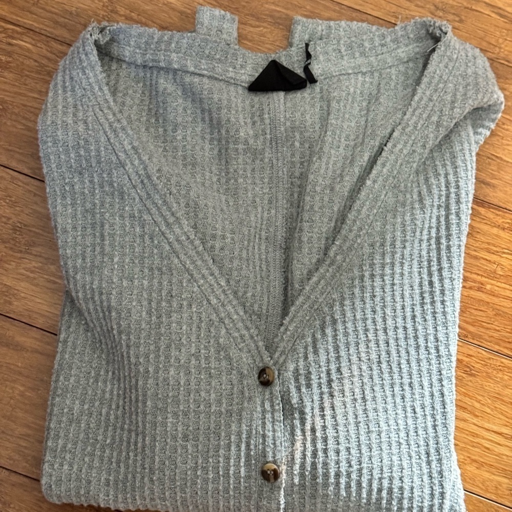 Urban Outfitters Out From Under oversized waffle knit thermal size small grey - Picture 9 of 9